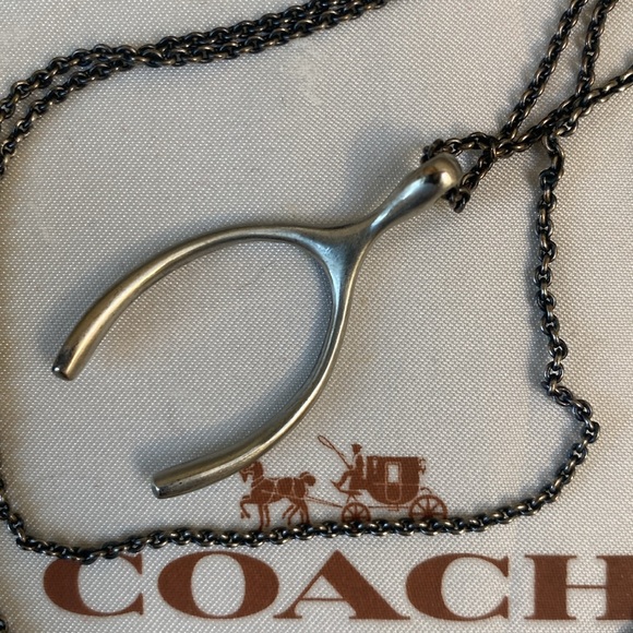 Coach rare wishbone necklace - Picture 2 of 7